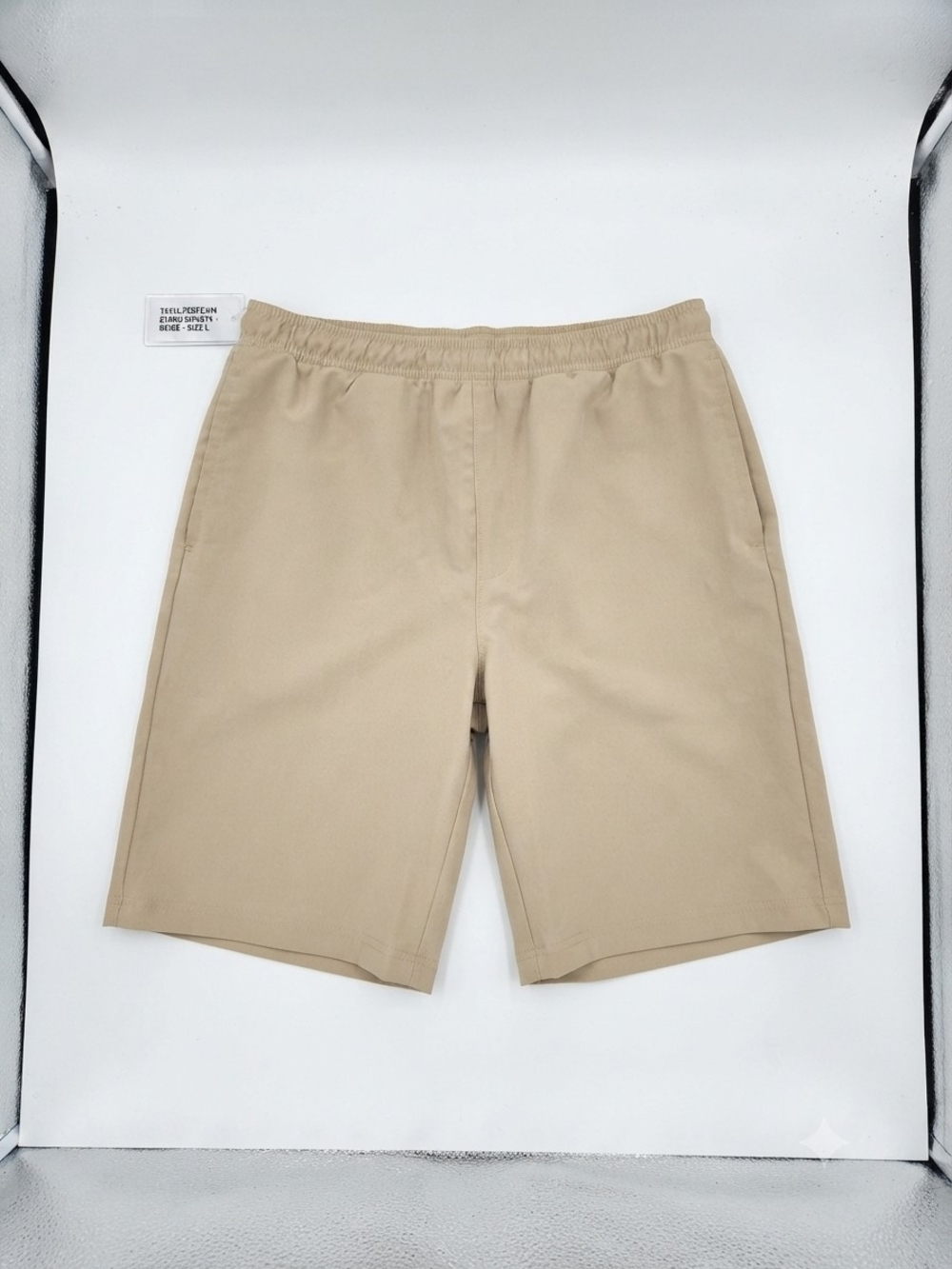 Falls Creek Elastic Waist Khaki Shorts